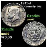 1971-d Kennedy Half Dollar 50c Grades GEM++ Unc