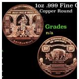 1oz .999 Fine Copper Bullion Round - $10 Bank Note