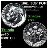 1961 Proof Roosevelt Dime TOP POP! 10c Graded pr70