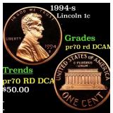 1994-s Proof Lincoln Cent 1c pr70 rd DCAM SEGS