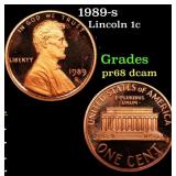 1989-s Proof Lincoln Cent 1c Grades GEM++ Proof De