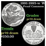 1991-1995-w WWII Proof Modern Commem Dollar $1 pr7