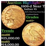 *Highlight* 1909-d Gold Indian Half Eagle Near Top