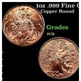 1oz .999 Fine Copper Bullion Round - Nordic Creatu