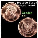 1oz .999 Fine Copper Bullion Round - Morgan Dollar