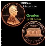 1995-s Proof Lincoln Cent 1c Grades GEM++ Proof De