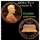 1979-s Ty 1 Proof Lincoln Cent 1c Grades GEM++ Pro