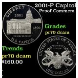 2001-P Capitol Proof Modern Commem Dollar $1 pr70