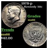 1978-p Kennedy Half Dollar 50c Grades GEM+ Unc
