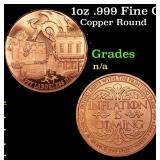 1oz .999 Fine Copper Bullion Round - Happy Laborle