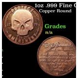1oz .999 Fine Copper Bullion Round - Protect The 2