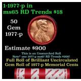 BU Shotgun Lincoln 1c roll, 1977-p 50 pcs Dunbar W