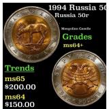 1994 Russia 50 Rubles  Y# 369 Grades Choice+ Unc