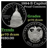 1994-S Capitol Proof Modern Commem Dollar $1 pr70