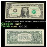 2006 $1 Green Seal Federal Reserve Note Grades Gem