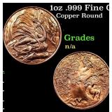 1oz .999 Fine Copper Bullion Round - Nordic Creatu