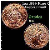 1oz .999 Fine Copper Bullion Round - Nordic Creatu