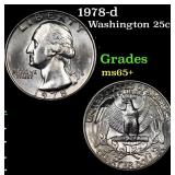 1978-d Washington Quarter 25c Grades GEM+ Unc