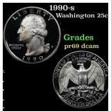 1990-s Proof Washington Quarter 25c Grades GEM++ P