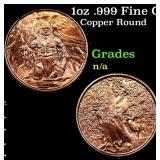 1oz .999 Fine Copper Bullion Round - Nordic Creatu