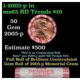 BU Shotgun Lincoln 1c roll, 2005-p 50 pcs Bank Wra