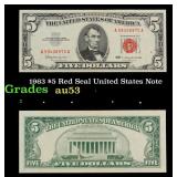 1963 $5 Red Seal United States Note Grades Select