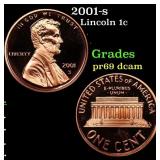 2001-s Proof Lincoln Cent 1c Grades GEM++ Proof De