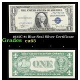 1935C $1 Blue Seal Silver Certificate Grades Selec