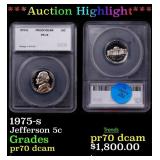 *Highlight* 1975-s Proof Jefferson Nickel 5c pr70