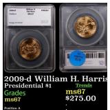 2009-d William H. Harrison Presidential Dollar $1