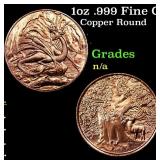 1oz .999 Fine Copper Bullion Round - The Dragon Ni