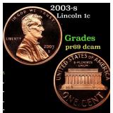 2003-s Proof Lincoln Cent 1c Grades GEM++ Proof De