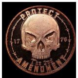 1oz .999 Fine Copper Bullion Round - Protect The 2