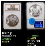 NGC 1887-p Morgan Dollar $1 ms64 NGC