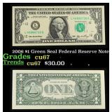 2006 $1 Green Seal Federal Reserve Note Grades Gem