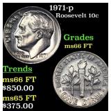 1971-p Roosevelt Dime 10c GEM++ FT USCG