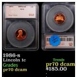 1986-s Proof Lincoln Cent 1c pr70 dcam SEGS