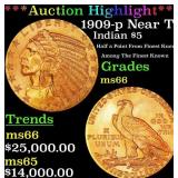 *Highlight* 1909-p Gold Indian Half Eagle Near Top