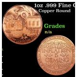 1oz .999 Fine Copper Bullion Round - Happy Laborle