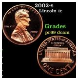 2002-s Proof Lincoln Cent 1c Grades GEM++ Proof De