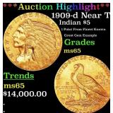 *Highlight* 1909-d Gold Indian Half Eagle Near Top