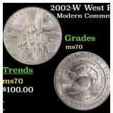 2002-W West Point Modern Commem Dollar $1 ms70 SEG