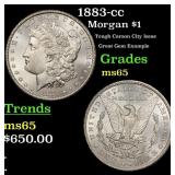 1883-cc Morgan Dollar $1 Grades GEM Unc