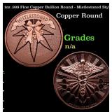 1oz .999 Fine Copper Bullion Round - Mistlestoned