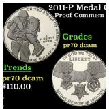 2011-P Medal Of Honor Proof Modern Commem Dollar $