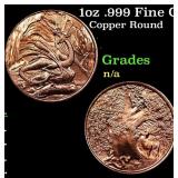 1oz .999 Fine Copper Bullion Round - Nordic Creatu