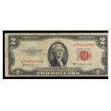 1953C $2 Red Seal United States Note Grades vf++