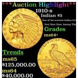 *Highlight* 1910-s Gold Indian Half Eagle $5 Choic