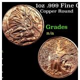 1oz .999 Fine Copper Bullion Round - The Dragon Ni