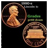 1990-s Proof Lincoln Cent 1c Grades GEM++ Proof De